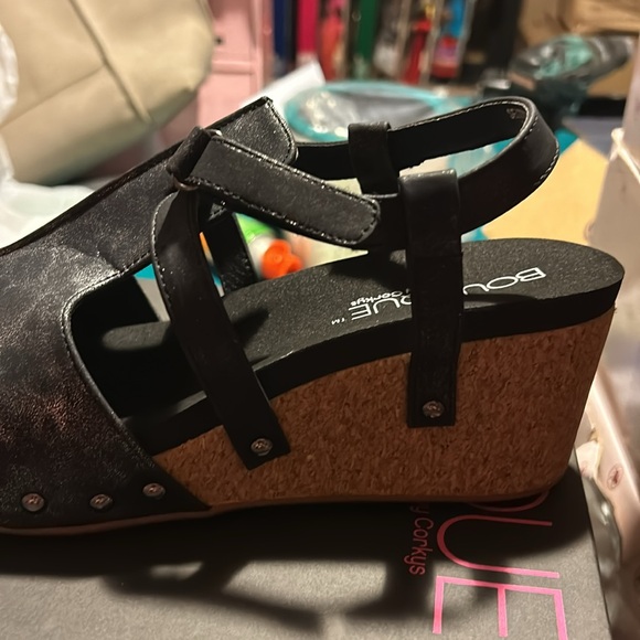 Black Metallic Wedge by Corky’s - Picture 3 of 5
